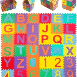 nabaani Alphanumeric Non-Toxic EVA MAT Puzzle for Kids Interlocking Learning Alphabet and Number Mat|Early Learning 02 image 2
