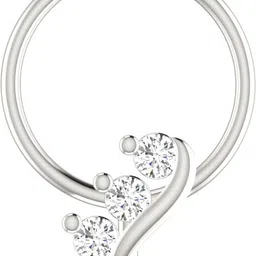 avsar Ruchika 18kt Diamond White Gold Nose Wire-image-5