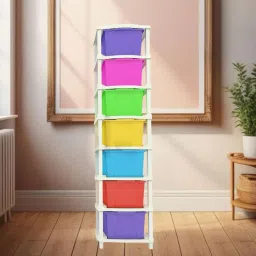 7 Compartments Home and Kids Foldable drawers organizers drawer PP Collapsible Wardrobe-image-73