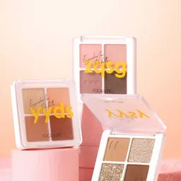 FOCALLURE 4 Colors Eyeshadow Palette - Peach Rose 2-picture-56