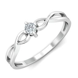 KUBERBOX  Eccentric Valentine 18KT White Gold Diamond-Studded Ring 1.58gm-image-43