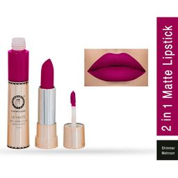 Colors Queen Lip Matte 2 In 1 Long Lasting Gloss Matte Lipstick 8g - Shimmer Maroon-picture-25