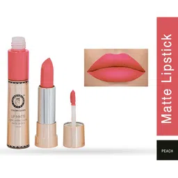Colors Queen Lip Matte 2 In 1 Long Lasting Gloss Matte Lipstick 8g - Peach-23