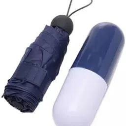 1Pc Very Attractive 4 Fold Handy Umbrella with Capsule Shape for Summer and Rain Umbrella-picture-11