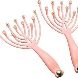 11 Claw Handheld Scalp Massager Set of 2 Pink-image-58