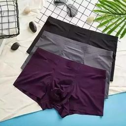 Men's Underwear Ice Silk Seamless Boxer Briefs Breathable Ultra-Soft Panties Antibacterial Multicolor Free Size (XL, 2) image 5