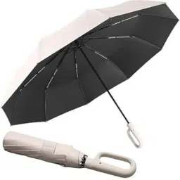 Umbrella With Carabiner Handle, Portable Reverse Folding, Wind Proof Umbrella-2