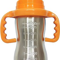 Baby Feeding Bottle in Stainless Steel 0 - 2 years (Includes 1 Steel Bottle, 1 Nipple and 1 Trainer Handle) - 290 ml-image-49