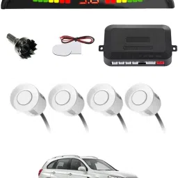 Universal 4 White Reverse Parking Sensor With LED Display For Cars-48 4White Parking Sensor With LED Display Increased Safety For Car-48 Parking Sensor-picture-2