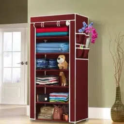 Home Utility Space Saving 6 Layer plastic Shoe Rack/ Organizer Stand PP Collapsible Wardrobe-image-43