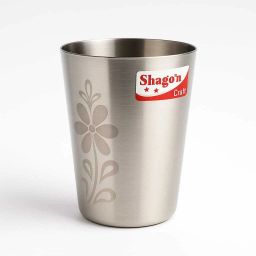 Stainless Steel Glass Neelam 8cm Diameter Shagon Glass Set Water/Juice Glass-12