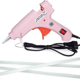 PINK MINI 20 WATT - 3 GLUE STICKS OF 7MM SIZE Standard Temperature Corded Glue Gun-17