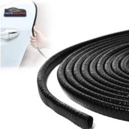 Black Anti-Scratch Anti-Collision Heavy Duty Edge Guard Door Protection U Shape Edge Trim Rubber Seal Protector Rubber Clips Fit for All Cars - 5 Meters Car Beading Roll For Door, Hood, Trunk-27