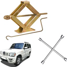 Scissor Jack & 4-Way Wheel Spanner (17x19x21x23 mm) for Scorpio 2009-2014 Vehicle Jack-2