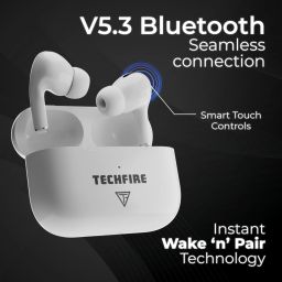 techfire BoomBuds TWS Earbuds with 100 HRS Playtime,(50ms Low Latency), Bluetooth v5.3 Bluetooth Headset image 3