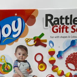 Rattle Set with Teathers for New Born Babies Toy Rattle Rattle-image-1