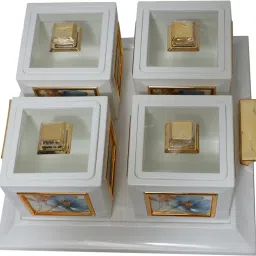 Luxurious Storage Containers with Floral Design Container Serving Set-image-0