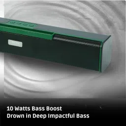 WOOS SoundBars 10W Output Bluetooth 5.3/AUX Input/TF Card/FM Radio/USB Connections 10 W Bluetooth Soundbar image 2