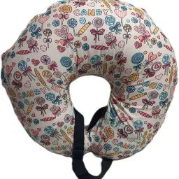 Breast Feeding Pillow for Newborn Baby Support Cushion White & Candy Print Breastfeeding Pillow-image-94
