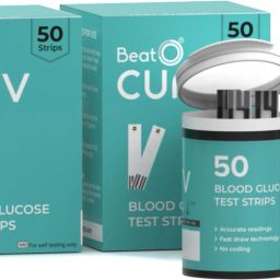 BeatO CURV Blood Glucose 100 Test Strips for Sugar Testing 100 Glucometer Strips-15