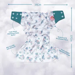 honey boo Free Size Washable & Reusable Cloth Diaper With 1 Absorbent Soaker Pad (3M-3Y) image 3