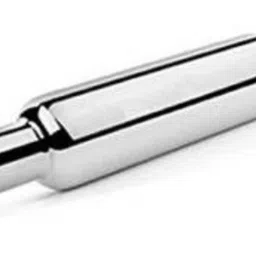 Short Bottle Chrome Punjab Dolki Empty/FreeFlow Exhaust Silencer Royal Enfield Classic 350 Royal Enfield Classic 350 Full Exhaust System-image-12