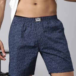 Self Design Men Blue Boxer Shorts-image-46