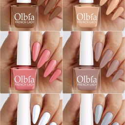Nail Polish Combo | Long Wear, Quick Dry Nail Paint (Just Say Yess) Mouse Brown, Nude, Mauve, Peach Pink, White, Dark Grey-21