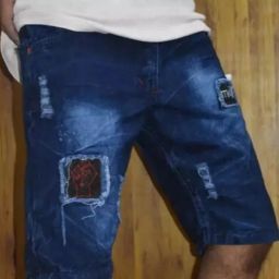 Solid Men Denim Blue Denim Shorts-image-48
