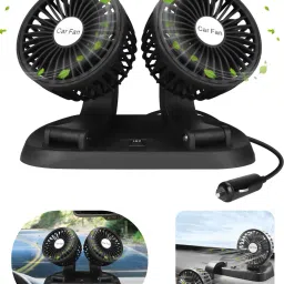 360° Adjustable Dual Head Cooling Air Car Fan Dashboard Cooler Fan Portable_02 Car Interior Fan-image-24