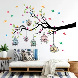 58 inch treebranch sticker multicolor beautifull sticker Self Adhesive Sticker-image-31