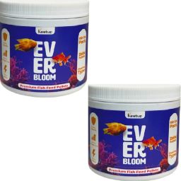 Everbloom Aquarium Fish Food 2MM Floating Pellet For All Tropical & Carnivorous Fish 0.3 kg (2x0.15 kg) Dry New Born, Adult, Young, Senior Fish Food-21