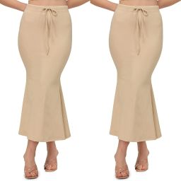 KEYU FASHION BEIGE-COMBO-FISHCUT-BEIGE-BEIGE Lycra Blend Petticoat-image-72