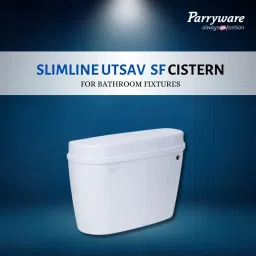 parryware Uno Tip Top Polypropylene Cistern set of 1 pic 262 Side Handle Flush Tank image 5