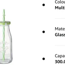 rutvihk (Pack of 4) Mason Jar 300 ML with Reusable Straw with Airtight Twist Lid Glass Set Water/Juice Glass image 3