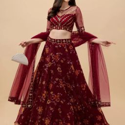 Embroidered Semi Stitched Lehenga Choli-image-39