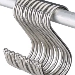 Stainless Steel S Type Hook / Kitchen /Cutlery/Bathroom / Door / Hanging Hook Hook (Pack of 6) Hook 6-26