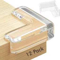 Table, Bad Corner Protector, Baby Safety, Proofing, V Shape Silicon Guard 12Pcs-3