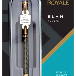 Royale Elan Gunmetal Body Gold Trim Ball Pen-picture-11