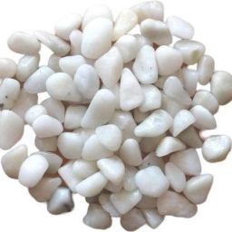 Stone Decorative Aquarium and Vase Fillers Pebbles for Garden & Home Decor Colour White Polished, Painted Asymmetrical Marble Pebbles-21