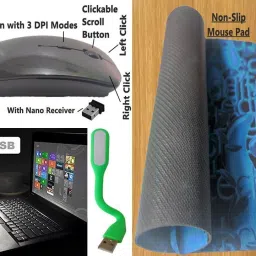 ANJO Keyboard-Wireless Mouse-Pad-2.0 Hub-3in1 Cleaner-OTG 2 in 1-Ext 1.5m-LED-Skin Combo Set image 5