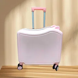 Small Cabin Suitcase (45 cm) 4 Wheels - Cat Ear Design Small Lightweight 360° Spinner with Wheels for Trips&Travel - Pink-image-25