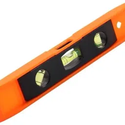 9"(225mm) Level Magnetic Black Bottom 3 Vials Two Color torpedo level 9 inch Foot Pedal Flush-image-53