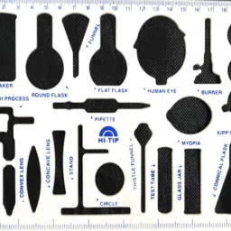 Chemistry Lab Stencil Plastic School Science Project with 20 Sizes Apparatus-image-55