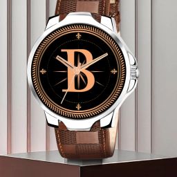 Alpha Heritage Collection A Brown Strap Watch for Man & Boys Analog Watch - For Men ALPHA-B-3K-SIL-BRW-CHL-1-image-52