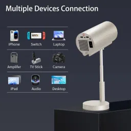 OneXsale Mini Full HD Android 4K Home Theater Portable 130inch Screen Projection Display (1000 lm / 1 Speaker / Remote Controller) Portable Projector image 2