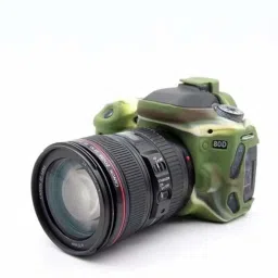 DEALPICK AMZY Silicon Cover for Canon 80D Camera Case, Professional Silicone Rubber Camera Case Cover Detachable Protective for Canon 80D - Military Green Camera Housing-picture-22