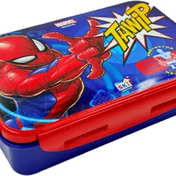 Spiderman Lunch Box|100% Non Toxic Plastic, Food Safe, Odour free, Leak Proof c 2 Containers Lunch Box-image-59