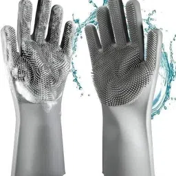 Magic Silicone Hand Gloves for Kitchen Dishwashing &Pet,Kitchen,Car,Bathroom Wet and Dry Glove-picture-24