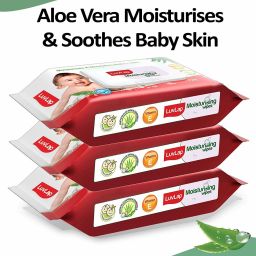 Baby Moisturising Wipes with Aloe Vera,72N Pack of 3 Combo-37